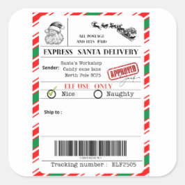 Weihnachtsetikett Quadratischer Aufkleber