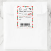 Weihnachtsetikett Quadratischer Aufkleber (Tasche)