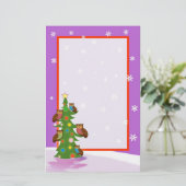Weihnachtseule Briefpapier (Stehend Vorderseite)