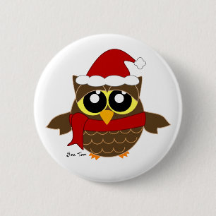 Weihnachtseule Button