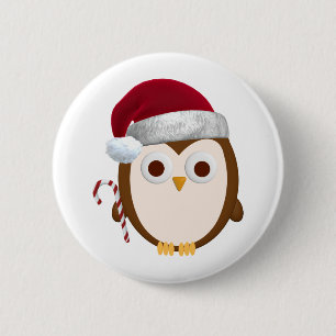 Weihnachtseule Button