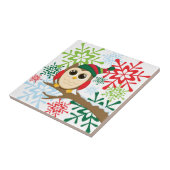 Weihnachtseule Fliese (Seite)