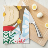 Weihnachtseule Handtuch (Viertel Falte)