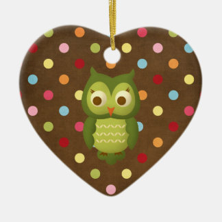 Weihnachtseule Keramik Ornament