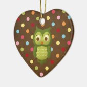 Weihnachtseule Keramik Ornament (Links)