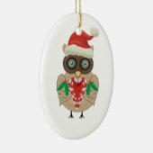 Weihnachtseule Keramik Ornament (Rechts)