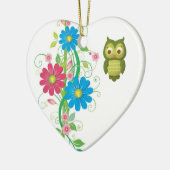 Weihnachtseule Keramik Ornament (Links)