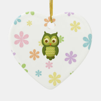 Weihnachtseule Keramik Ornament