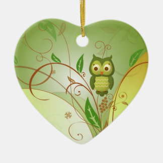 Weihnachtseule Keramik Ornament