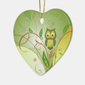 Weihnachtseule Keramik Ornament (Links)