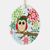 Weihnachtseule Keramikornament (Rechts)