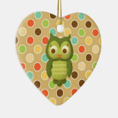 Weihnachtseule Keramikornament (Rechts)