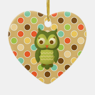 Weihnachtseule Keramikornament