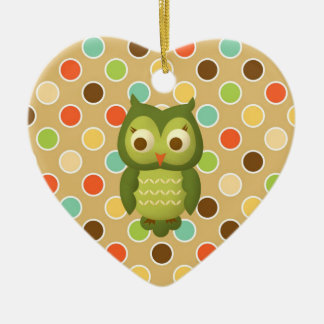 Weihnachtseule Keramikornament