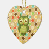 Weihnachtseule Keramikornament (Links)