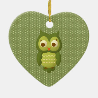 Weihnachtseule Keramikornament