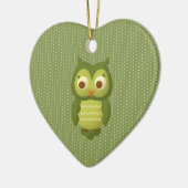 Weihnachtseule Keramikornament (Links)
