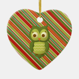 Weihnachtseule Keramikornament