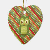 Weihnachtseule Keramikornament (Links)
