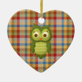 Weihnachtseule Keramikornament