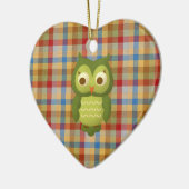 Weihnachtseule Keramikornament (Links)