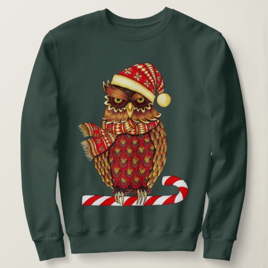 Weihnachtseulen-Sweatshirt Sweatshirt (Design vorne)
