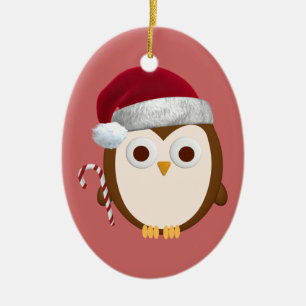 Weihnachtseulen-Verzierung Keramikornament