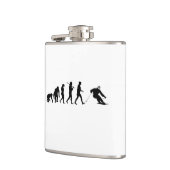 WeihnachtsEvolution Skier-Skiskifahren Flachmann (Links)