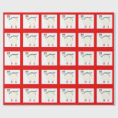 Weihnachtsfa-La-Lama-La-La-La-La-La WrappingPaper Geschenkpapier (Flach)