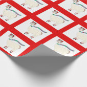 Weihnachtsfa-La-Lama-La-La-La-La-La WrappingPaper Geschenkpapier (Ecke)