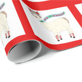Weihnachtsfa-La-Lama-La-La-La-La-La WrappingPaper Geschenkpapier (Rolleneckpunkt)