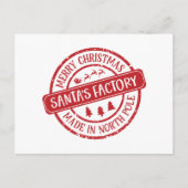 Weihnachtsfabrik Feiertagspostkarte (Vorderseite)