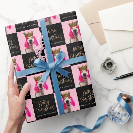 Weihnachtsface Foto Custom Gift Wrap Geschenkpapier (Schenken)