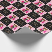 Weihnachtsface Foto Custom Gift Wrap Geschenkpapier (Ecke)