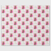 Weihnachtsface Foto Custom Gift Wrap Geschenkpapier (Flach)