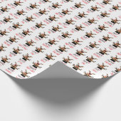 Weihnachtsfahrer auf Motorrädern Geschenkpapier (Ecke)