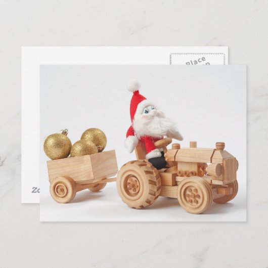 Weihnachtsfahrer Feiertagspostkarte (Vorne/Hinten)