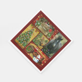 Weihnachtsfahrer Serviette (Ecke)