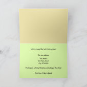 Weihnachtsfahrkarte Feiertagskarte (Innenseite)