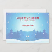 Weihnachtsfahrrad Chopper mit Red Hat Feiertagskarte (Rückseite)