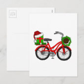 Weihnachtsfahrrad Feiertagspostkarte (Vorne/Hinten)