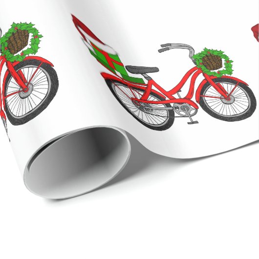 Weihnachtsfahrrad Geschenkpapier (Rolleneckpunkt)