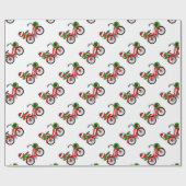 Weihnachtsfahrrad Geschenkpapier (Flach)