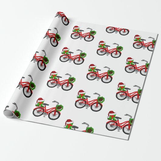 Weihnachtsfahrrad Geschenkpapier (Ungerollt)