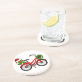 Weihnachtsfahrrad Getränkeuntersetzer (Seite)