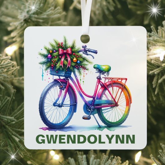 Weihnachtsfahrrad Lover Individuelle Name Ornament Aus Metall