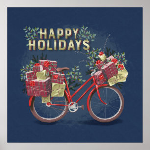 Weihnachtsfahrrad mit Vorträgen Poster