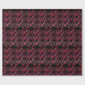 Weihnachtsfahrräder mit Candy Cane Stripes Geschenkpapier (Flach)