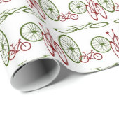 Weihnachtsfahrräder und -räder geschenkpapier (Rolleneckpunkt)