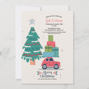 Weihnachtsfahrt durch Geschenkwechsel Einladung